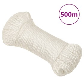 White polypropylene work rope 3 mm 500 m by vidaXL, Ropes and metal cords - Ref: Foro24-153039, Price: 34,99 €, Discount: %