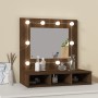 Oak brown mirror and LED furniture 60x31.5x62 cm by vidaXL, bathroom vanities - Ref: Foro24-820456, Price: 44,69 €, Discount: %