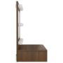 Mueble con espejo y LED marrón roble 60x31,5x62 cm de vidaXL, Tocadores de baño - Ref: Foro24-820456, Precio: 44,69 €, Descue...