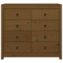 Armario auxiliar madera maciza de pino marrón miel 100x40x90 cm de vidaXL, Aparadores - Ref: Foro24-821772, Precio: 212,95 €,...