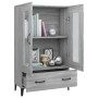 Aparador alto de madera contrachapada gris Sonoma 70x31x115 cm de vidaXL, Aparadores - Ref: Foro24-817481, Precio: 112,20 €, ...