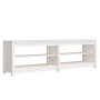 Solid white pine wood shoe bench 160x36.5x50 cm by vidaXL, Shoe racks and shoe organizers - Ref: Foro24-821725, Price: 119,28...