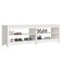 Solid white pine wood shoe bench 160x36.5x50 cm by vidaXL, Shoe racks and shoe organizers - Ref: Foro24-821725, Price: 119,28...