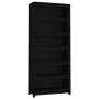 Estantería madera maciza de pino negra 80x35x183 cm de vidaXL, Librerías y estanterías - Ref: Foro24-821698, Precio: 218,04 €...