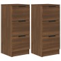 Aparadores 2 uds madera contrachapada marrón roble 30x30x70 cm de vidaXL, Aparadores - Ref: Foro24-817017, Precio: 95,63 €, D...