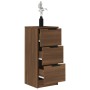 Aparadores 2 uds madera contrachapada marrón roble 30x30x70 cm de vidaXL, Aparadores - Ref: Foro24-817017, Precio: 95,63 €, D...