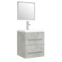 Mueble de baño con lavabo madera contrachapada gris hormigón de vidaXL, Tocadores de baño - Ref: Foro24-3114166, Precio: 126,...