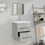 Mueble de baño con lavabo madera contrachapada gris hormigón de vidaXL, Tocadores de baño - Ref: Foro24-3114166, Precio: 126,...