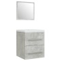 Mueble de baño con lavabo madera contrachapada gris hormigón de vidaXL, Tocadores de baño - Ref: Foro24-3114166, Precio: 126,...