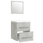 Mueble de baño con lavabo madera contrachapada gris hormigón de vidaXL, Tocadores de baño - Ref: Foro24-3114166, Precio: 126,...