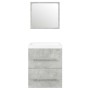 Mueble de baño con lavabo madera contrachapada gris hormigón de vidaXL, Tocadores de baño - Ref: Foro24-3114166, Precio: 126,...