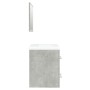 Mueble de baño con lavabo madera contrachapada gris hormigón de vidaXL, Tocadores de baño - Ref: Foro24-3114166, Precio: 126,...