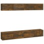 TV furniture 4 pieces smoked oak 100x30x30 cm by vidaXL, TV Furniture - Ref: Foro24-3114195, Price: 201,11 €, Discount: %