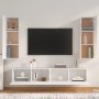 White plywood 4-piece TV furniture set by vidaXL, TV Furniture - Ref: Foro24-3114198, Price: 199,69 €, Discount: %