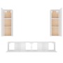 White plywood 4-piece TV furniture set by vidaXL, TV Furniture - Ref: Foro24-3114198, Price: 199,69 €, Discount: %