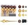 Pre-lit Christmas tree with lights and balls gold 240 cm by vidaXL, Christmas trees - Ref: Foro24-3077521, Price: 124,17 €, D...