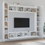 TV furniture set 8 pieces glossy white plywood by vidaXL, TV Furniture - Ref: Foro24-3114242, Price: 445,55 €, Discount: %