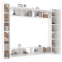 Set de muebles de TV 8 pzas madera contrachapada blanco brillo de vidaXL, Muebles TV - Ref: Foro24-3114242, Precio: 445,99 €,...