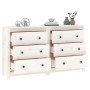 Solid white pine wood sideboard 140x35x80 cm by vidaXL, Sideboards - Ref: Foro24-3114080, Price: 214,34 €, Discount: %