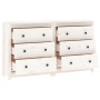 Aparador de madera maciza de pino blanco 140x35x80 cm de vidaXL, Aparadores - Ref: Foro24-3114080, Precio: 214,99 €, Descuent...