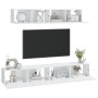 TV furniture set 4 pieces glossy white plywood by vidaXL, TV Furniture - Ref: Foro24-3114538, Price: 184,99 €, Discount: %