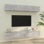 Muebles de TV 4 piezas gris hormigón 100x30x30 cm de vidaXL, Muebles TV - Ref: Foro24-3114193, Precio: 203,72 €, Descuento: %