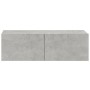 Muebles de TV 4 piezas gris hormigón 100x30x30 cm de vidaXL, Muebles TV - Ref: Foro24-3114193, Precio: 203,72 €, Descuento: %