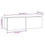 Muebles de TV 4 piezas gris hormigón 100x30x30 cm de vidaXL, Muebles TV - Ref: Foro24-3114193, Precio: 203,72 €, Descuento: %