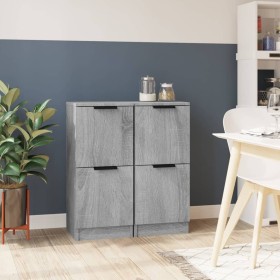 Aparadores 2 uds madera contrachapada gris Sonoma 30x30x70 cm de vidaXL, Aparadores - Ref: Foro24-817021, Precio: 71,50 €, De...