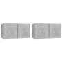 Set de muebles de TV 4 pzas madera contrachapada gris hormigón de vidaXL, Muebles TV - Ref: Foro24-3114529, Precio: 124,99 €,...