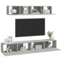 Set de muebles de TV 4 pzas madera contrachapada gris hormigón de vidaXL, Muebles TV - Ref: Foro24-3114529, Precio: 124,99 €,...