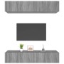 Muebles TV 4 uds madera contrachapada gris Sonoma 80x30x30 cm de vidaXL, Muebles TV - Ref: Foro24-3114188, Precio: 141,99 €, ...