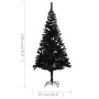 Beleuchteter Weihnachtsbaum mit Lichtern und Kugeln schwarz 180 cm von vidaXL, Weihnachtsbäume - Ref: Foro24-3077504, Preis: ...