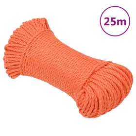 Cuerda de trabajo polipropileno naranja 6 mm 25 m de vidaXL, Sogas y cuerdas metálicas - Ref: Foro24-152923, Precio: 7,48 €, ...