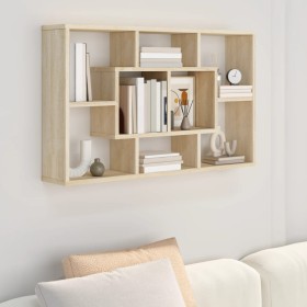 Sonoma oak plywood wall shelf 85x16x52.5 cm by vidaXL, Shelves and shelves - Ref: Foro24-801421, Price: 46,16 €, Discount: %