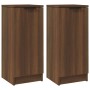 Aparadores 2 uds madera contrachapada roble marrón 30x30x70 cm de vidaXL, Aparadores - Ref: Foro24-817011, Precio: 68,46 €, D...