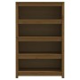 Estantería madera maciza de pino marrón miel 80x35x126 cm de vidaXL, Librerías y estanterías - Ref: Foro24-821687, Precio: 13...