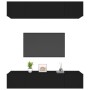 Set muebles de TV 4 uds madera contrachapada negro 80x30x30 cm de vidaXL, Muebles TV - Ref: Foro24-3114183, Precio: 208,17 €,...