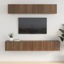 TV furniture set 5 pieces brown oak plywood by vidaXL, TV Furniture - Ref: Foro24-3114429, Price: 195,99 €, Discount: %