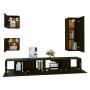 5-piece TV furniture set made of black plywood by vidaXL, TV Furniture - Ref: Foro24-3114439, Price: 184,86 €, Discount: %