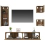 Set de muebles de TV 5 pzas madera contrachapada roble ahumado de vidaXL, Muebles TV - Ref: Foro24-3114443, Precio: 154,32 €,...