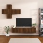 7-piece TV furniture set made of brown oak plywood by vidaXL, TV Furniture - Ref: Foro24-3114509, Price: 203,96 €, Discount: %