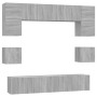 Set de muebles para TV 8 pzas madera contrachapada gris Sonoma de vidaXL, Muebles TV - Ref: Foro24-3114412, Precio: 253,95 €,...