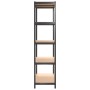 Sturdy shelving 5 levels plywood gray steel by vidaXL, Industrial shelving - Ref: Foro24-152879, Price: 72,71 €, Discount: %