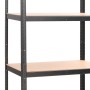 Sturdy shelving 5 levels plywood gray steel by vidaXL, Industrial shelving - Ref: Foro24-152879, Price: 72,71 €, Discount: %