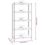 Sturdy shelving 5 levels plywood gray steel by vidaXL, Industrial shelving - Ref: Foro24-152879, Price: 72,71 €, Discount: %