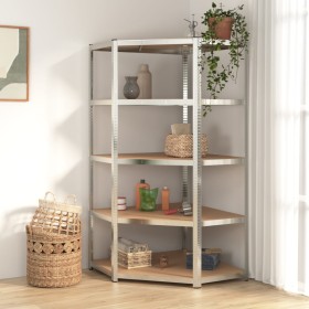 Resistant shelving 5 levels steel and plywood by vidaXL, Industrial shelving - Ref: Foro24-152880, Price: 82,46 €, Discount: %