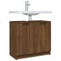 Armario baño madera contrachapada roble marrón 64,5x33,5x59 cm de vidaXL, Taquillas y armarios de almacenamiento - Ref: Foro2...