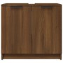 Armario baño madera contrachapada roble marrón 64,5x33,5x59 cm de vidaXL, Taquillas y armarios de almacenamiento - Ref: Foro2...