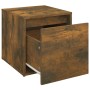 Hocker mit Schublade aus geräuchertem Eichensperrholz, 40,5 x 40 x 40 cm von vidaXL, Aufbewahrungskörbe - Ref: Foro24-820517,...